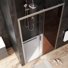 Душевая дверь AM.PM Gem 120 W90G-120-1-195MBr профиль Хром матовый стекло бронзовое-прозрачное