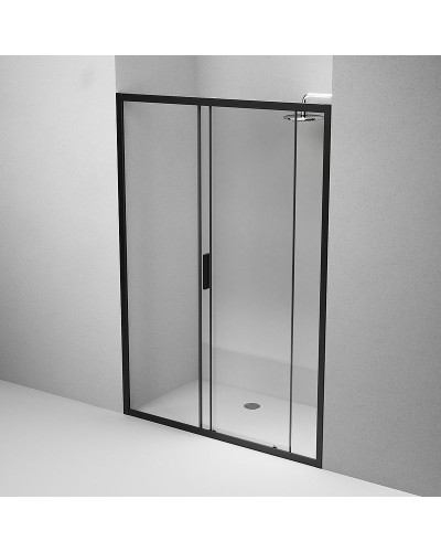 Душевая дверь AM.PM Gem 140 W90G-140-1-195BT профиль Черный матовый стекло прозрачное