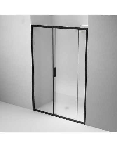 Душевая дверь AM.PM Gem 140 W90G-140-1-195BM профиль Черный матовый стекло матовое-прозрачное