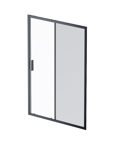 Душевая дверь AM.PM Gem 140 W90G-140-1-195BG профиль Черный матовый стекло тонированное-прозрачное