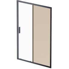 Душевая дверь AM.PM Gem 140 W90G-140-1-195BBr профиль Черный матовый стекло бронзовое-прозрачное