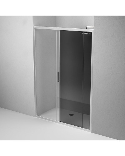 Душевая дверь AM.PM Gem 140 W90G-140-1-195MG профиль Хром матовый стекло тонированное-прозрачное