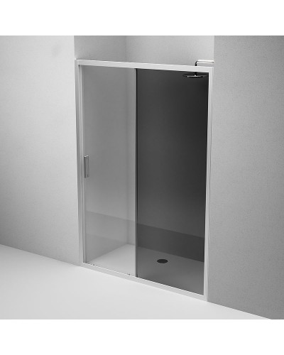 Душевая дверь AM.PM Gem 140 W90G-140-1-195MG профиль Хром матовый стекло тонированное-прозрачное