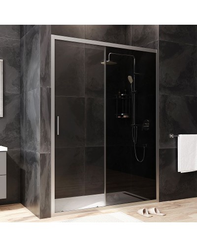 Душевая дверь AM.PM Gem 140 W90G-140-1-195MG профиль Хром матовый стекло тонированное-прозрачное