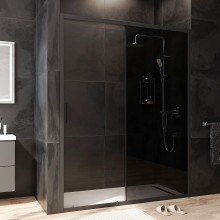 Душевая дверь AM.PM Gem 150 W90G-150-1-195BG профиль Черный матовый стекло тонированное-прозрачное