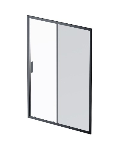 Душевая дверь AM.PM Gem 150 W90G-150-1-195BG профиль Черный матовый стекло тонированное-прозрачное