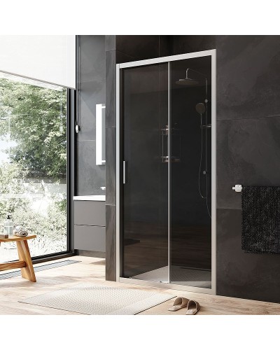 Душевая дверь AM.PM Gem Solo 100 W90G-100-1-195MG профиль Хром матовый стекло тонированное-прозрачное