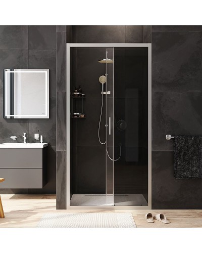 Душевая дверь AM.PM Gem Solo 100 W90G-100-1-195MG профиль Хром матовый стекло тонированное-прозрачное