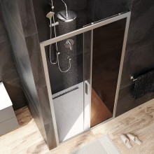 Душевая дверь AM.PM Gem Solo 110 W90G-110-1-195MBr профиль Хром матовый стекло бронзовое-прозрачное