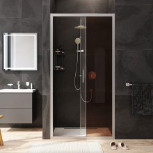 Душевая дверь AM.PM Gem Solo 110 W90G-110-1-195MBr профиль Хром матовый стекло бронзовое-прозрачное