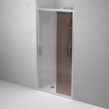 Душевая дверь AM.PM Gem Solo 110 W90G-110-1-195MBr профиль Хром матовый стекло бронзовое-прозрачное