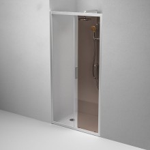 Душевая дверь AM.PM Gem Solo 110 W90G-110-1-195MBr профиль Хром матовый стекло бронзовое-прозрачное