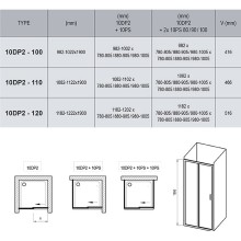 Душевая дверь Ravak 10° 10DP2 100 0ZVA0100Z1 профиль Белый стекло Transparent