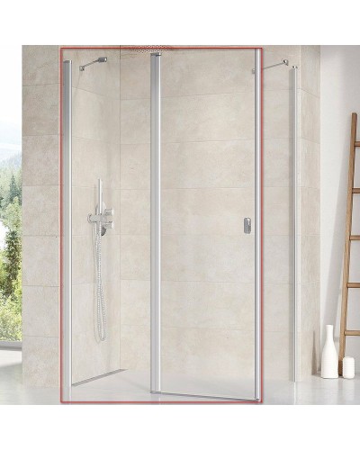 Душевая дверь Ravak Chrome CRV2-90 1QV70U00Z1 профиль Сатин стекло Transparent