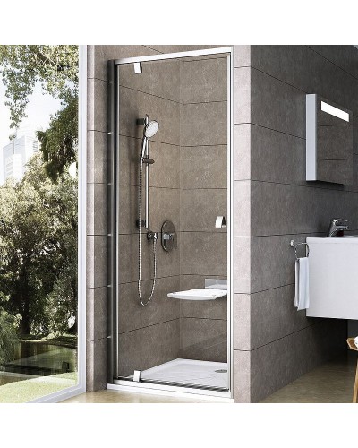 Душевая дверь Ravak Pivot PDOP1-80 03G40U00Z1 профиль Сатин ручка Хром стекло Transparent