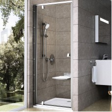 Душевая дверь Ravak Pivot PDOP1-90 03G70U00Z1 профиль Сатин ручка Хром стекло Transparent