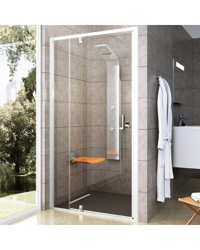 Душевая дверь Ravak Pivot PDOP2-110 03GD0100Z1 профиль Белый ручка Хром стекло Transparent