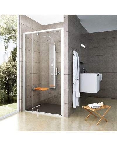 Душевая дверь Ravak Pivot PDOP2-110 03GD0100Z1 профиль Белый ручка Хром стекло Transparent