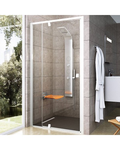 Душевая дверь Ravak Pivot PDOP2-110 03GD0101Z1 профиль Белый ручка Белая стекло Transparent