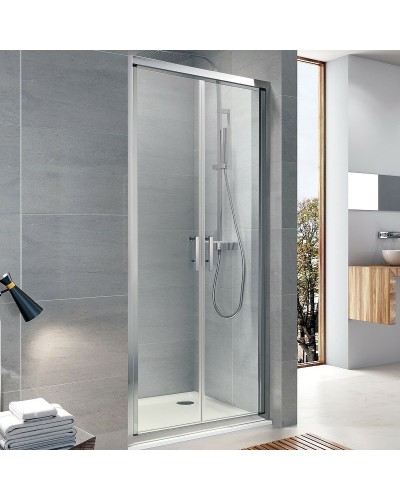 Душевая дверь Koller Pool Aqua Line 90 ND90G профиль Хром стекло рифленое