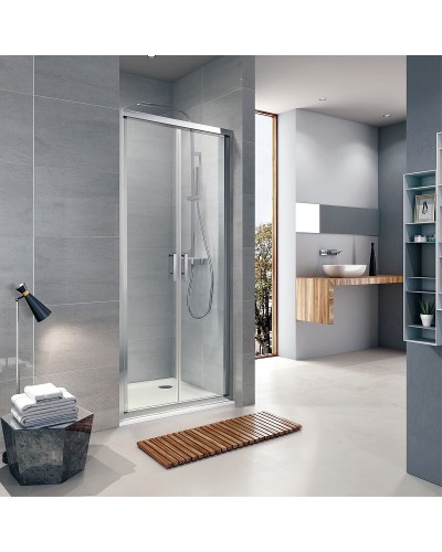 Душевая дверь Koller Pool Aqua Line 90 ND90G профиль Хром стекло рифленое