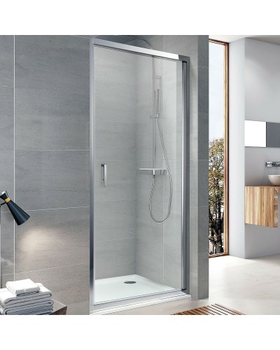 Душевая дверь Koller Pool Aqua Line 90 NS90G профиль Хром стекло рифленое