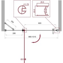 Душевая дверь BelBagno Uno 100 UNO-B-12-30+70-C-Cr профиль Хром стекло прозрачное