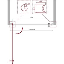 Душевая дверь BelBagno Uno 60 UNO-B-1-60-P-Cr профиль Хром стекло рифленое