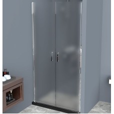 Душевая дверь BelBagno Uno 100 UNO-B-2-100-P-Cr профиль Хром стекло рифленое