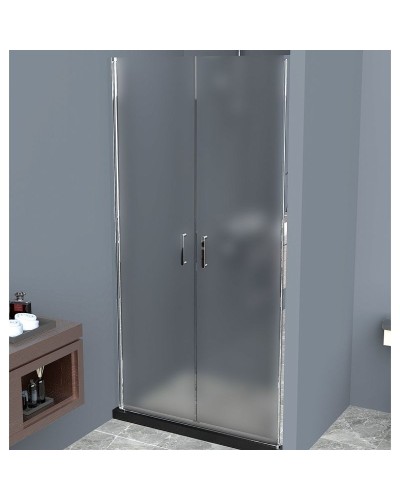 Душевая дверь BelBagno Uno 110 UNO-B-2-110-P-Cr профиль Хром стекло рифленое