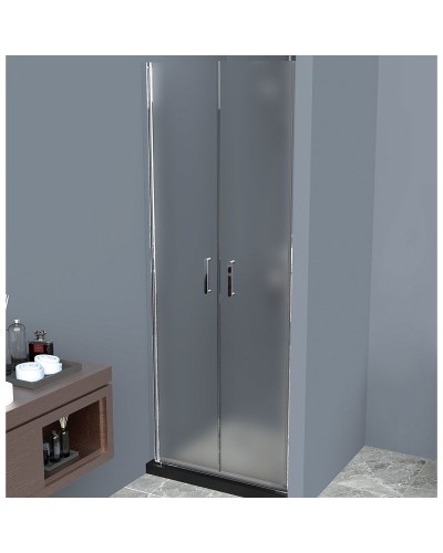 Душевая дверь BelBagno Uno 70 UNO-B-2-70-P-Cr профиль Хром стекло рифленое