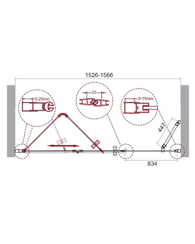 Душевая дверь BelBagno Albano 160 ALBANO-BS-13-90+70-C-Cr профиль Хром стекло прозрачное