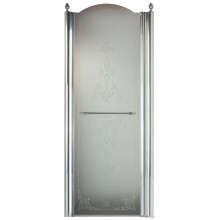 Душевая дверь Migliore Diadema 80 R 20401 профиль Хром стекло матовое с декором