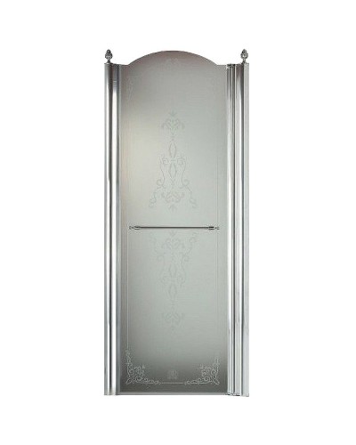 Душевая дверь Migliore Diadema 80 R 20401 профиль Хром стекло матовое с декором