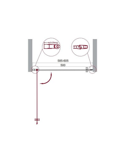 Душевая дверь BelBagno Etna 60 ETNA-B-1-60-C-Cr профиль Хром стекло прозрачное