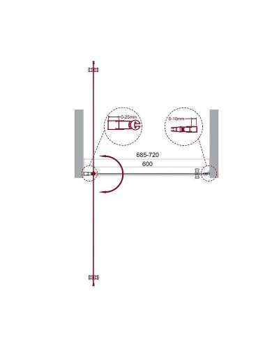 Душевая дверь BelBagno Etna 70 ETNA-B-1-70-C-Cr-90 профиль Хром стекло прозрачное