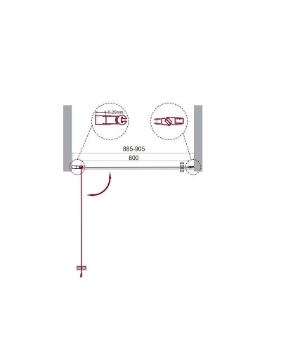 Душевая дверь BelBagno Etna 90 ETNA-B-1-90-C-Cr профиль Хром стекло прозрачное