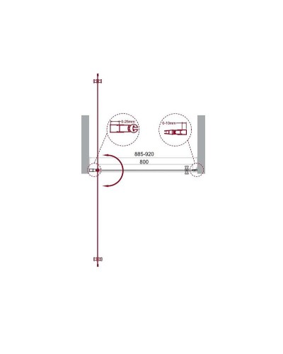 Душевая дверь BelBagno Etna 90 ETNA-B-1-90-C-Cr-90 профиль Хром стекло прозрачное