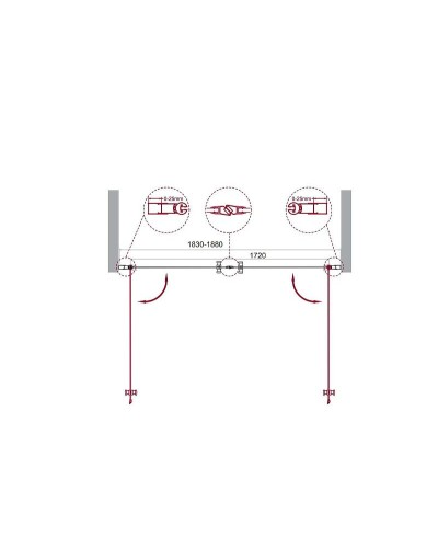 Душевая дверь BelBagno Etna 190 ETNA-B-2-190-C-Cr профиль Хром стекло прозрачное