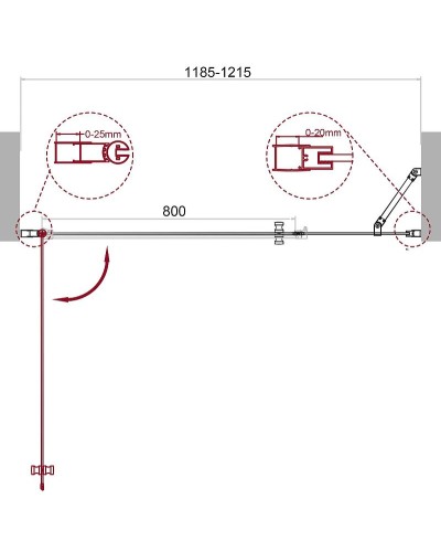 Душевая дверь BelBagno Etna 120 ETNA-B-11-30+90-C-Cr профиль Хром стекло прозрачное