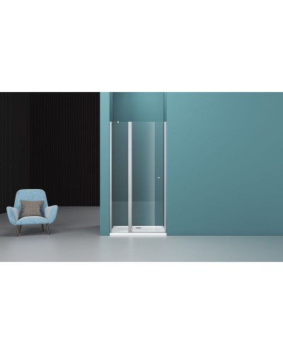 Душевая дверь BelBagno Etna 120 ETNA-B-12-60/60-C-Cr профиль Хром стекло прозрачное