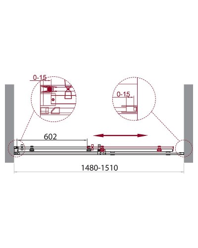 Душевая дверь BelBagno Acqua 150 ACQUA-BF-1-150-C-Cr профиль Хром стекло прозрачное