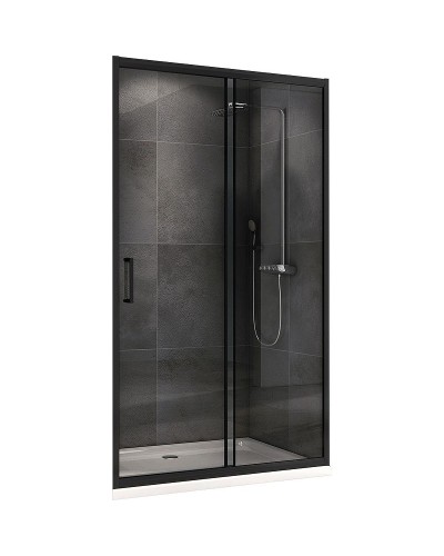 Душевая дверь Abber Schwarzer Diamant 130 AG30130B профиль Черный стекло прозрачное