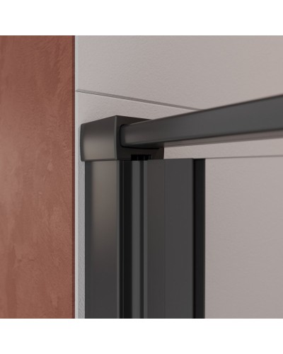 Душевая дверь в нишу CEZARES LINER-B-12-90-C-NERO-L левая