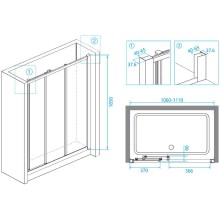Душевая дверь RGW Classic CL-11 110 04091110-11 профиль Хром стекло прозрачное