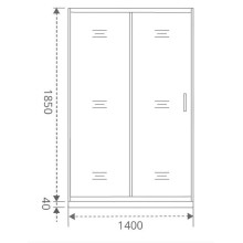 Душевая дверь Good Door Latte WTW-140-C-WE 140 профиль Белый стекло прозрачное