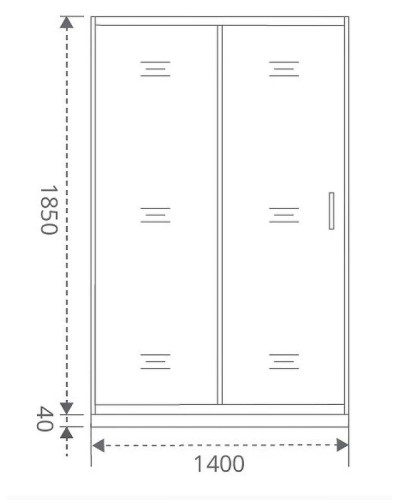 Душевая дверь Good Door Latte WTW-140-C-WE 140 профиль Белый стекло прозрачное