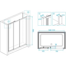 Душевая дверь RGW Classic CL-11 130 04091130-11 профиль Хром стекло прозрачное