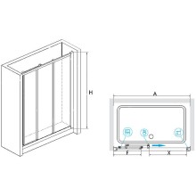 Душевая дверь RGW Classic CL-11 130 04091130-11 профиль Хром стекло прозрачное