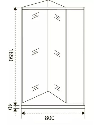 Душевая дверь Good Door Infinity SD-80-G-CH 80 профиль Хром стекло Грейп